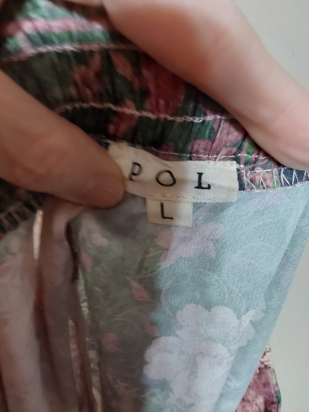 POL Rose Patchwork Floral Wide-Leg Pants - Picture 7 of 7